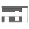 Alvinka 370X240 Cm High Gloss Mutfak Dolabı Mb-E90S40S40-1