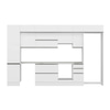 Alvinka 370X240 Cm High Gloss Mutfak Dolabı Mbb-E80B50S40-1