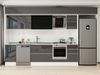 Alvinka 370X240 Cm High Gloss Mutfak Dolabı Mb-E80S45S45-3