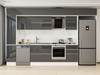 Alvinka 370X240 Cm High Gloss Mutfak Dolabı Mbb-E80B40S50-2