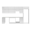 Alvinka 370X240 Cm High Gloss Mutfak Dolabı Mb-E80S40S50-1