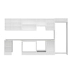 Alvinka 375X222 Cm High Gloss Mutfak Dolabı Mb-E80S45S50-1
