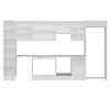 Alvinka 375X222 Cm High Gloss Mutfak Dolabı Mbb-E80B45S50-1