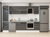 Alvinka 375X222 Cm High Gloss Mutfak Dolabı Mbb-E80B50S45-2