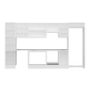 Alvinka 375X222 Cm High Gloss Mutfak Dolabı Mbb-E80B50S45-1