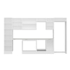 Alvinka 375X222 Cm High Gloss Mutfak Dolabı Mbb-E80B50S45-2