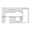 Alvinka 375X222 Cm High Gloss Mutfak Dolabı Mbb-E90B45S40-1