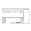 Alvinka 375X222 Cm High Gloss Mutfak Dolabı Mb-E80S50S45-1