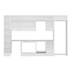 Alvinka 375X240 Cm High Gloss Mutfak Dolabı Mbb-E90B40S45-2