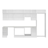 Alvinka 375X240 Cm High Gloss Mutfak Dolabı Mb-E90S40S45-1