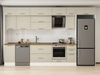 Alvinka 375X240 Cm Klasik Mebran Mutfak Dolabı Mb-E90S45S40-2