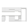 Alvinka 380X222 Cm High Gloss Mutfak Dolabı Mb-E90S50S40-1