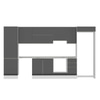 Alvinka 380X222 Cm High Gloss Mutfak Dolabı Mbb-E80B60S40-1