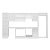Alvinka 380X222 Cm High Gloss Mutfak Dolabı Mbb-E80B50S50-1