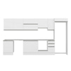 Alvinka 380X222 Cm High Gloss Mutfak Dolabı Mb-E80S60S40-1