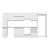 Alvinka 380X222 Cm High Gloss Mutfak Dolabı Mbb-E80B40S60-1