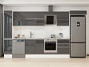 Alvinka 380X222 Cm High Gloss Mutfak Dolabı Mbb-E80B40S60-2