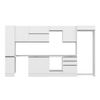 Alvinka 380X222 Cm High Gloss Mutfak Dolabı Mbb-E80B40S60-2