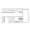 Alvinka 380X222 Cm High Gloss Mutfak Dolabı Mb-E80S40S60-1