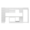 Alvinka 380X222 Cm High Gloss Mutfak Dolabı Mbb-E80B50S50-2