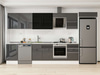 Alvinka 380X222 Cm High Gloss Mutfak Dolabı Mb-E80S50S50-3