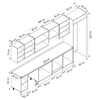 Alvinka 380X222 Cm Klasik Mebran Mutfak Dolabı Mb-E90S50S40-1