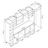 Alvinka 380X222 Cm Klasik Mebran Mutfak Dolabı Mbb-E80B60S40-3