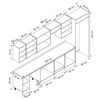 Alvinka 380X222 Cm Klasik Mebran Mutfak Dolabı Mb-E80S50S50-2