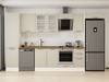 Alvinka 380X222 Cm Klasik Mebran Mutfak Dolabı Mbb-E90B50S40-3