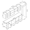 Alvinka 380X222 Cm Klasik Mebran Mutfak Dolabı Mb-E80S50S50-1