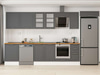 Alvinka 380X222 Cm Klasik Mebran Mutfak Dolabı Mb-E80S60S40-3