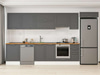 Alvinka 380X222 Cm Klasik Mebran Mutfak Dolabı Mb-E80S60S40-1