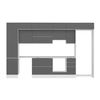 Alvinka 380X240 Cm High Gloss Mutfak Dolabı Mbb-E90B50S40-1