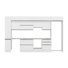 Alvinka 380X240 Cm High Gloss Mutfak Dolabı Mbb-E80B40S60-1