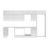 Alvinka 380X240 Cm High Gloss Mutfak Dolabı Mb-E90S40S50-2