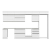 Alvinka 380X240 Cm High Gloss Mutfak Dolabı Mb-E80S40S60-2