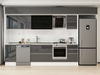 Alvinka 380X240 Cm High Gloss Mutfak Dolabı Mb-E90S45S45-3