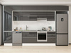 Alvinka 380X240 Cm High Gloss Mutfak Dolabı Mbb-E80B50S50-1