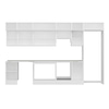 Alvinka 380X240 Cm High Gloss Mutfak Dolabı Mb-E90S45S45-1