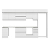 Alvinka 380X240 Cm High Gloss Mutfak Dolabı Mb-E90S50S40-1