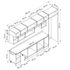 Alvinka 380X240 Cm Klasik Mebran Mutfak Dolabı Mb-E80S40S60-1