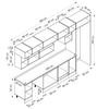 Alvinka 380X240 Cm Klasik Mebran Mutfak Dolabı Mb-E90S40S50-3
