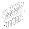 Alvinka 380X240 Cm Klasik Mebran Mutfak Dolabı Mb-E90S45S45-1