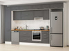 Alvinka 380X240 Cm Klasik Mebran Mutfak Dolabı Mbb-E80B50S50-1