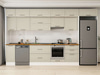 Alvinka 380X240 Cm Klasik Mebran Mutfak Dolabı Mb-E80S40S60-1