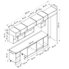 Alvinka 380X240 Cm Klasik Mebran Mutfak Dolabı Mb-E80S40S60-2