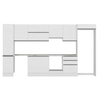 Alvinka 385X222 Cm High Gloss Mutfak Dolabı Mbb-E80B45S60-1