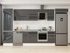 Alvinka 385X222 Cm High Gloss Mutfak Dolabı Mbb-E80B60S45-2