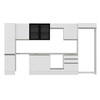 Alvinka 385X222 Cm High Gloss Mutfak Dolabı Mbb-E80B45S60-3