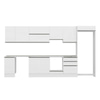 Alvinka 385X222 Cm High Gloss Mutfak Dolabı Mb-E80S45S60-1
